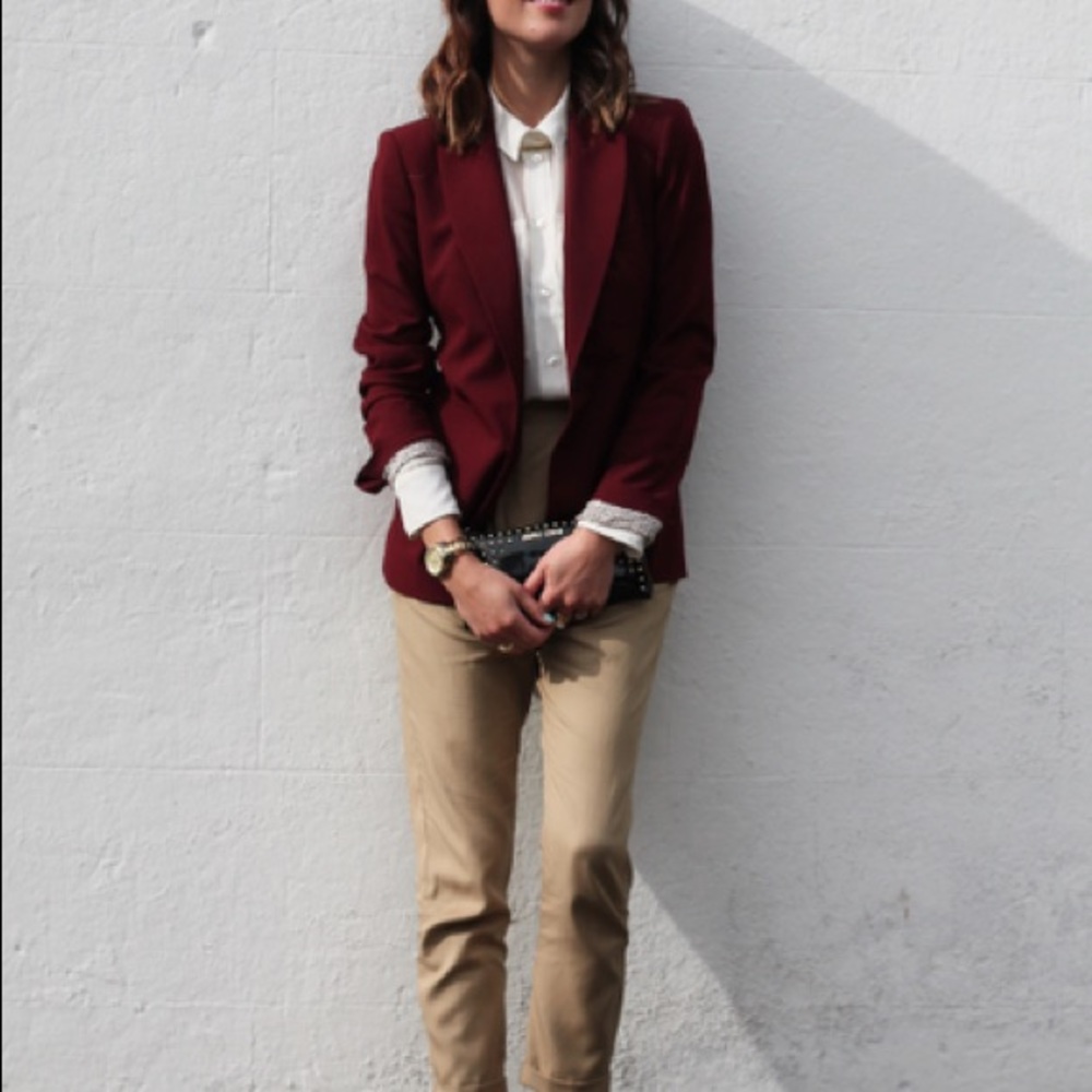 Kasper Burgundy Blazer- Nice!